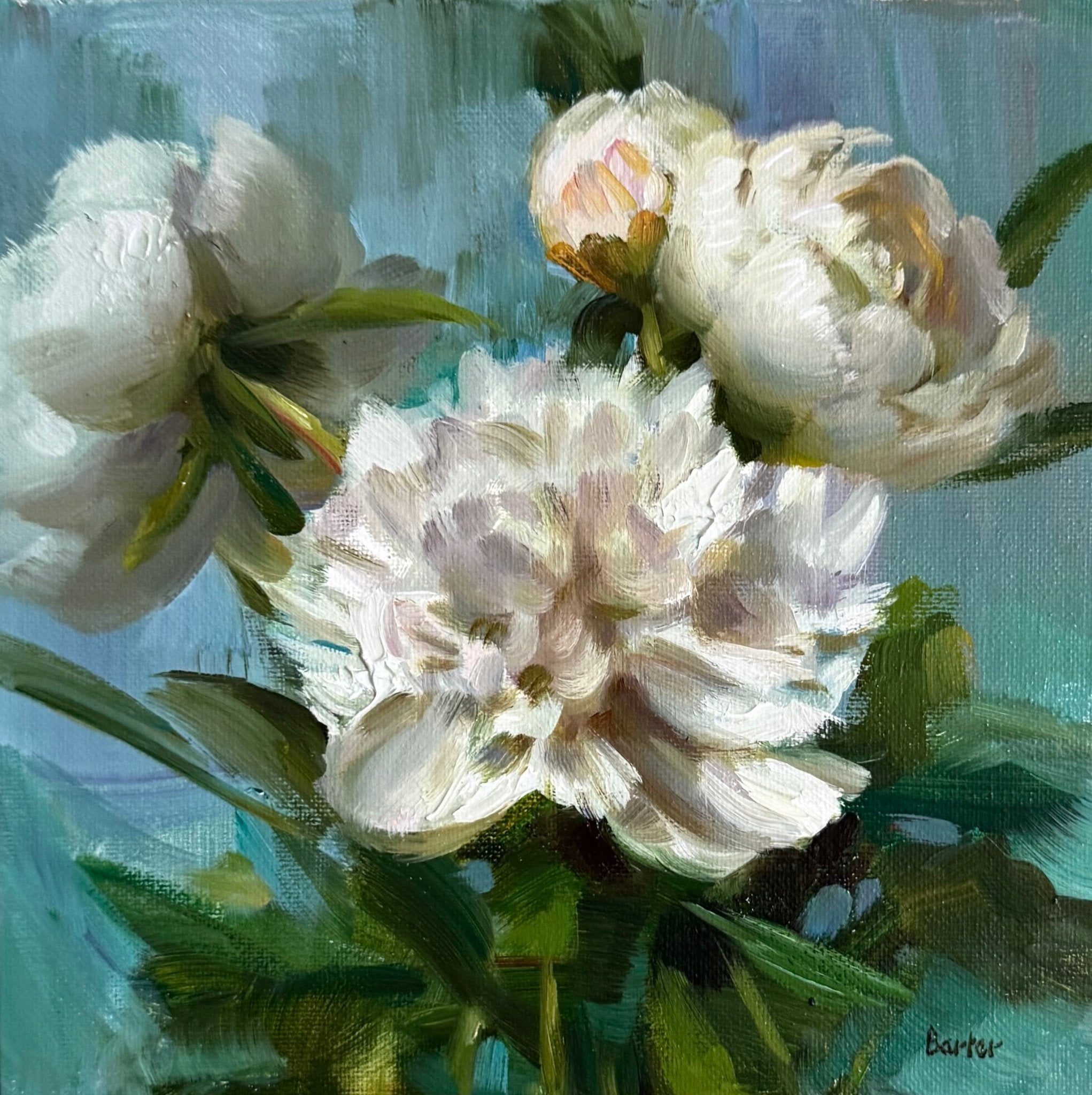 Pale Peonies by Stacy Barter at LePrince Galleries