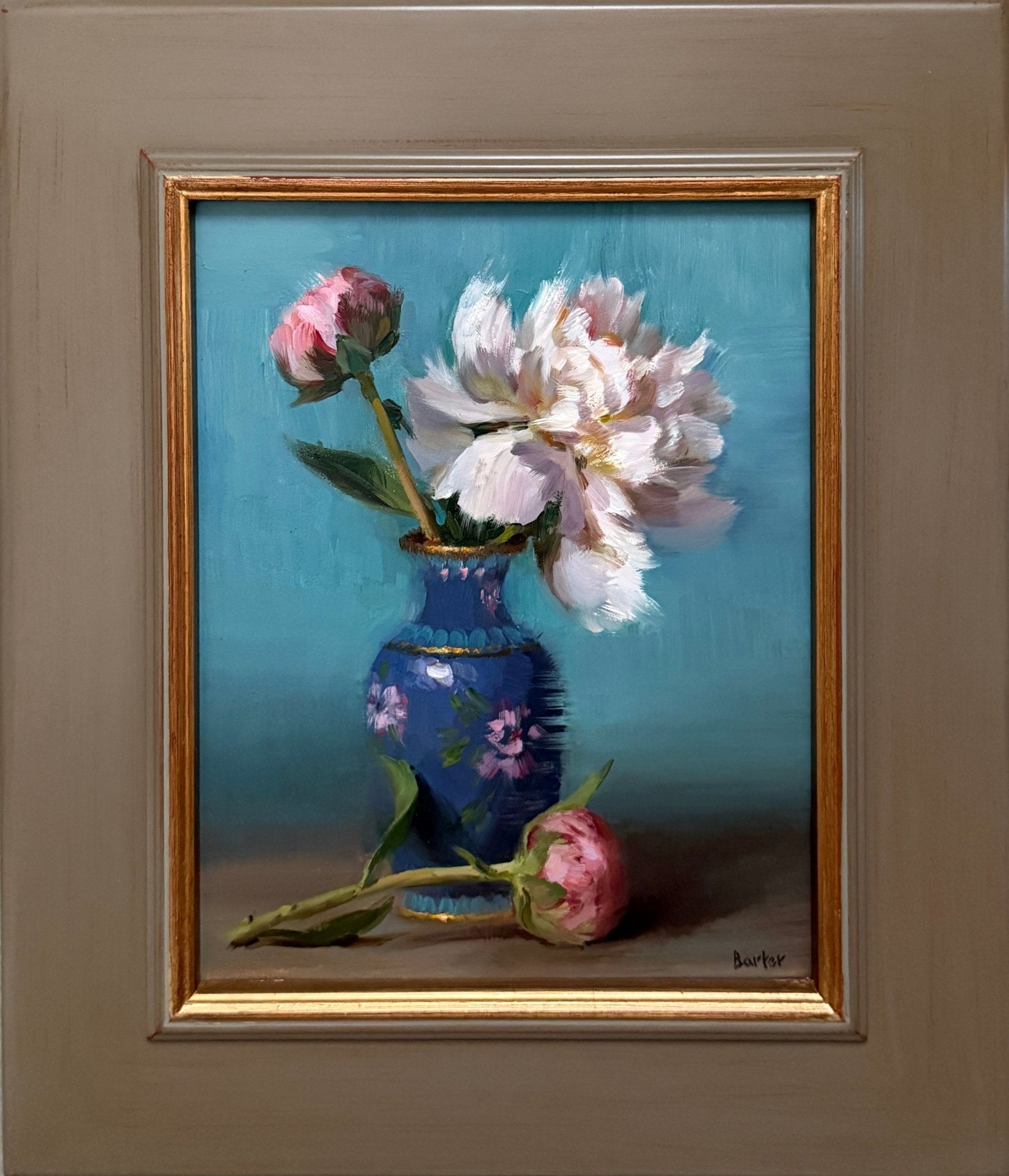 Peonies in Warm Hues by Stacy Barter at LePrince Galleries