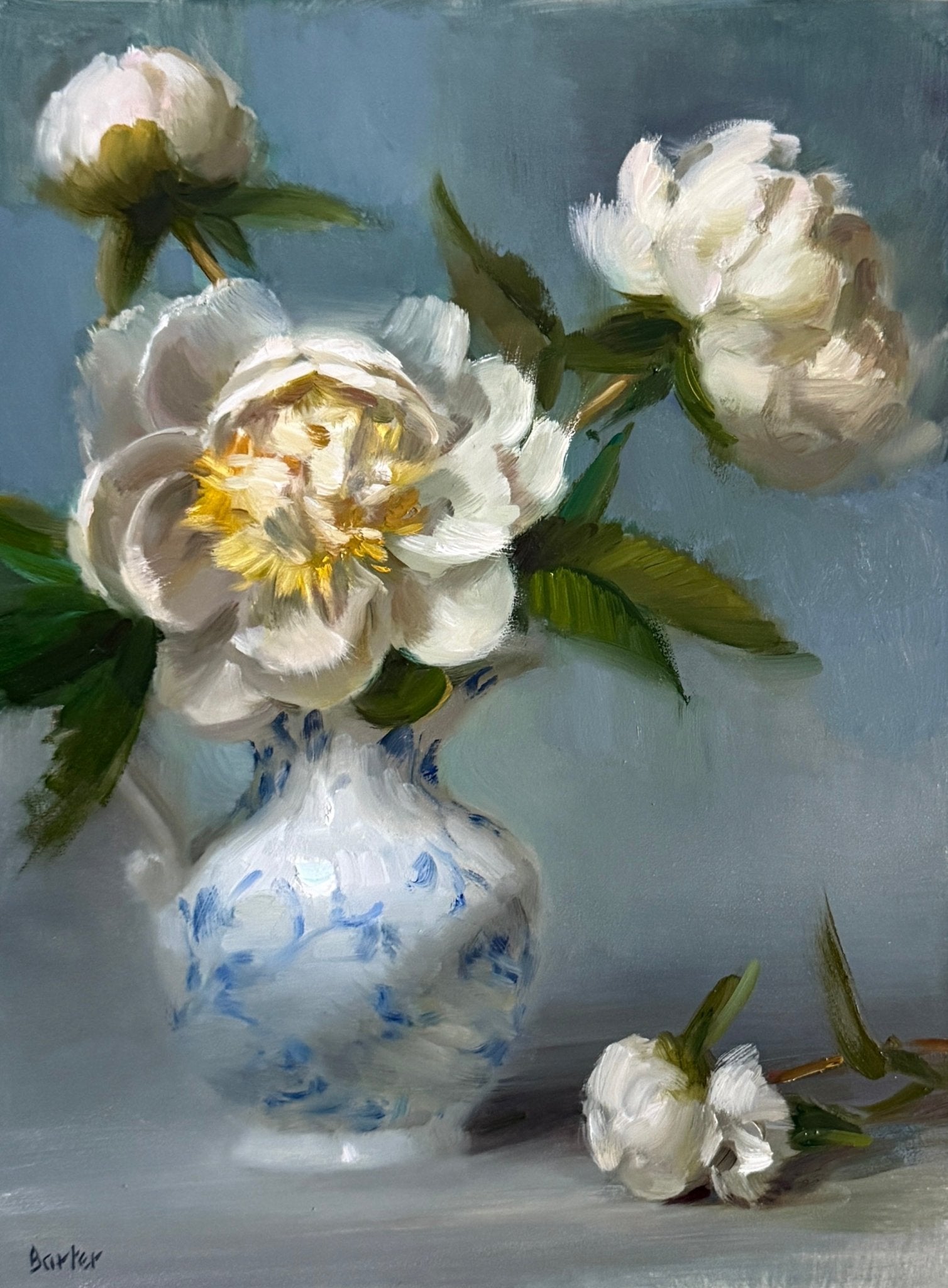 Peonies Unfolding by Stacy Barter at LePrince Galleries