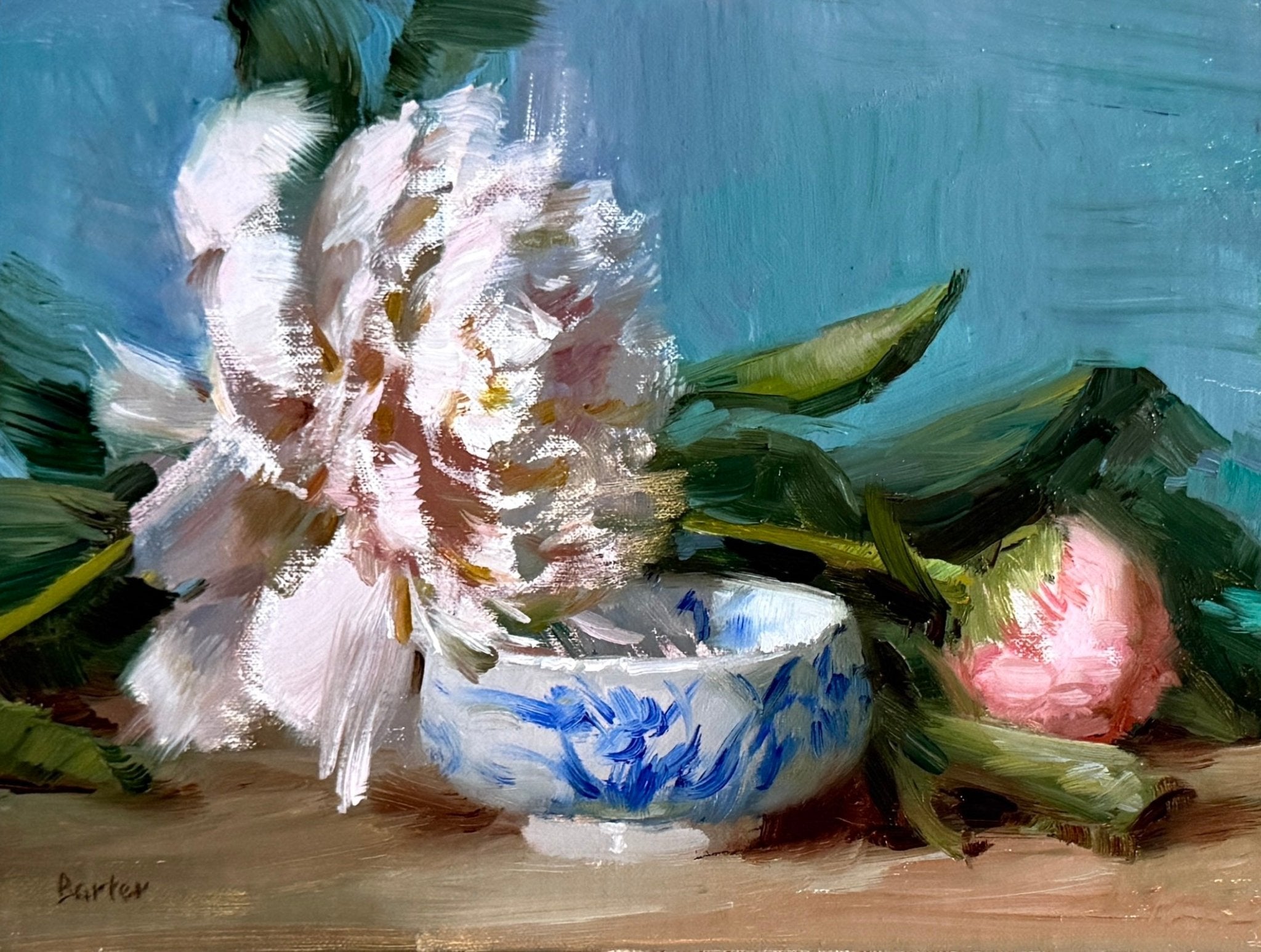 Peony Leaning on the Edge by Stacy Barter at LePrince Galleries