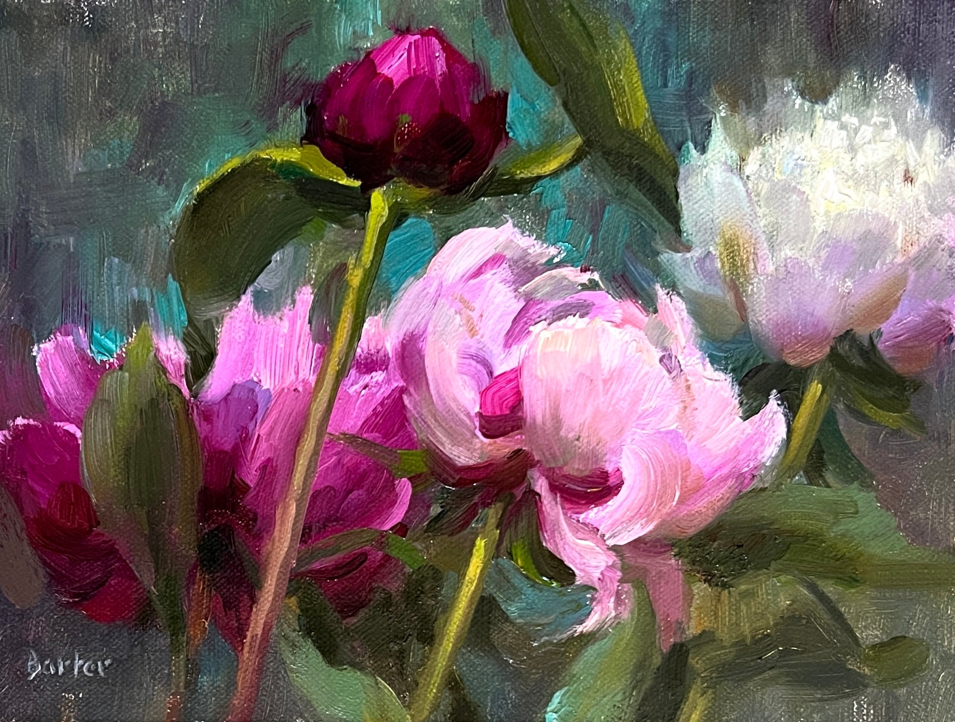 Peony Paradise by Stacy Barter at LePrince Galleries