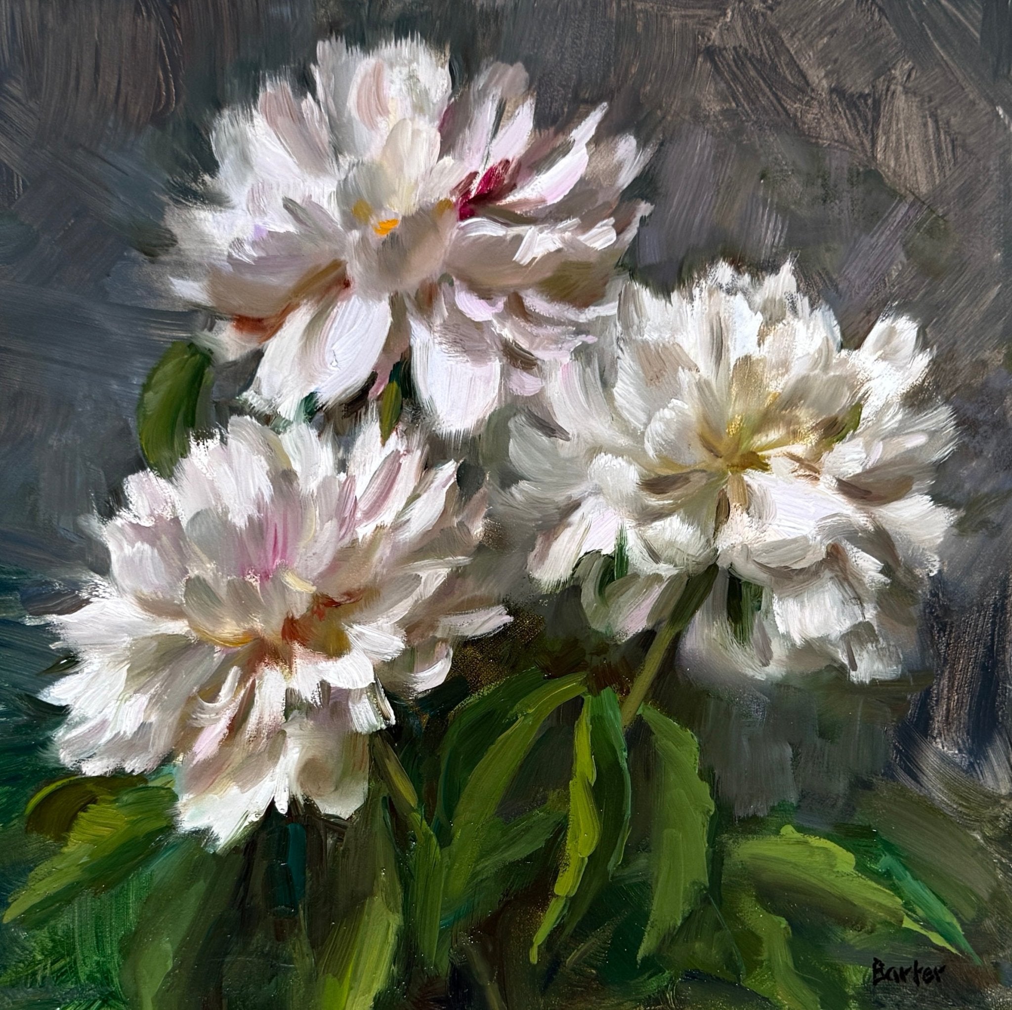 Peony Petals and Leaves by Stacy Barter at LePrince Galleries