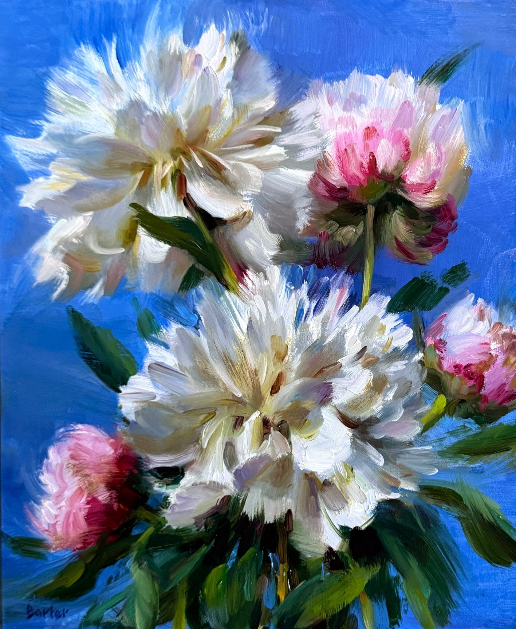 Peony Petals Turning and Unfolding by Stacy Barter at LePrince Galleries