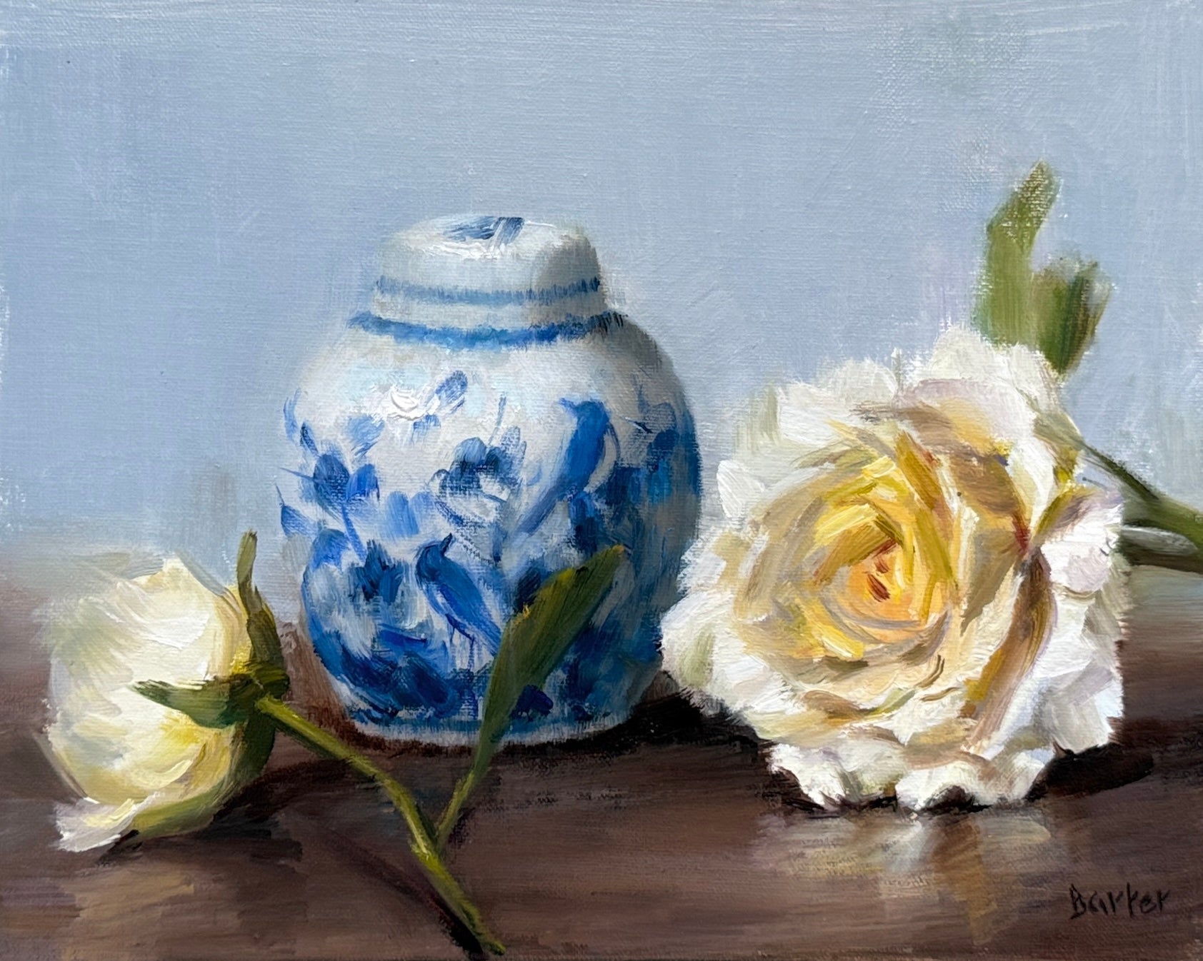 Porcelain with Birds and Flowers by Stacy Barter at LePrince Galleries