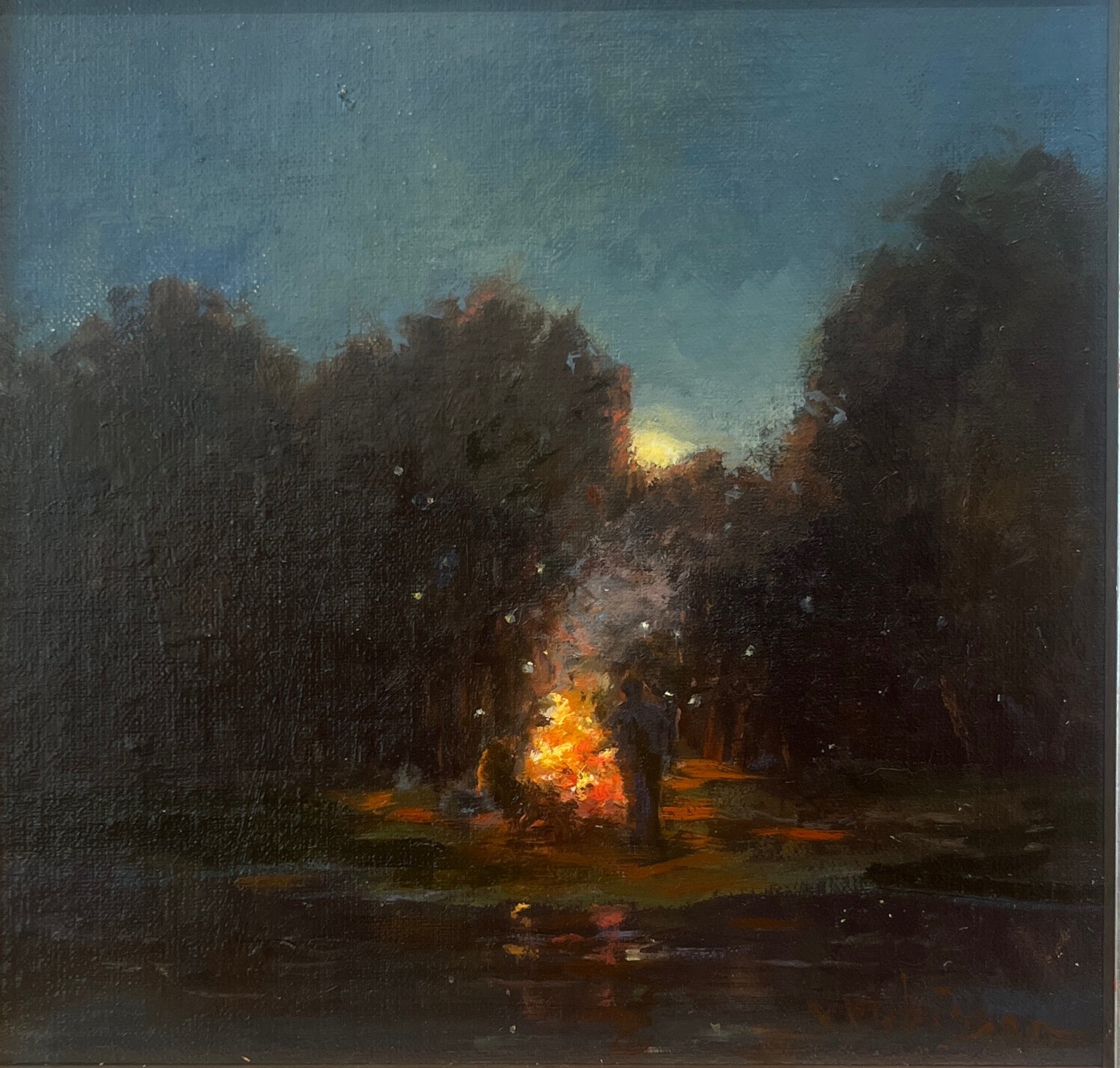 Bonfire and Fireflies by VIcki Robinson at LePrince Galleries