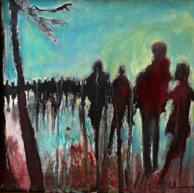 Lots of People Out Today by Betsy Havens at LePrince Galleries