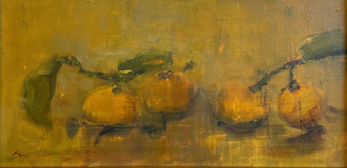 Satsuma Still Life by Deborah Hill at LePrince Galleries