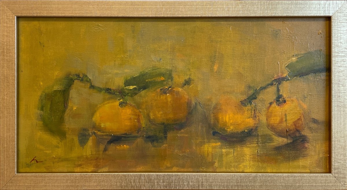 Satsuma Still Life by Deborah Hill at LePrince Galleries