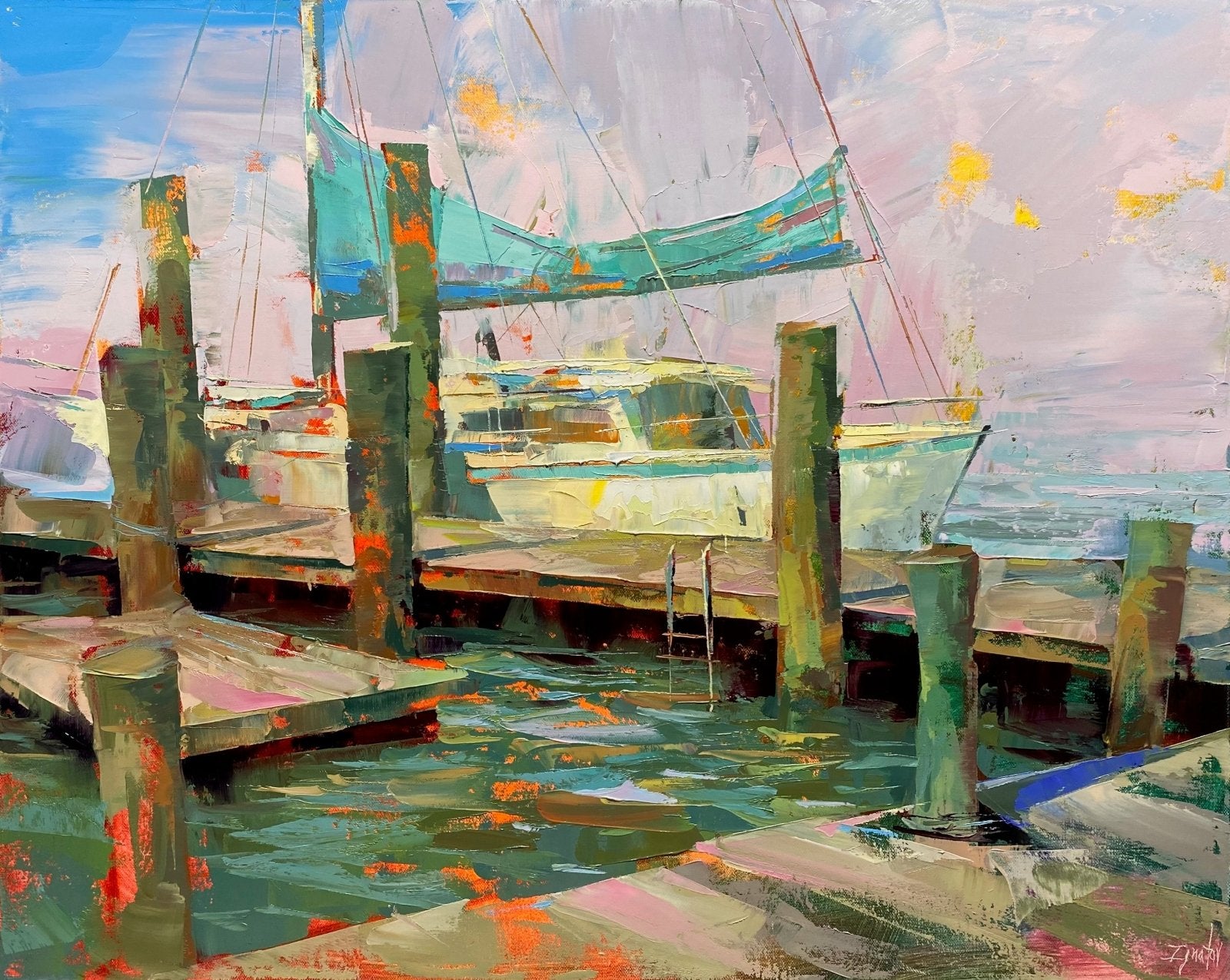 At the Docks by Ignat Ignatov at LePrince Galleries