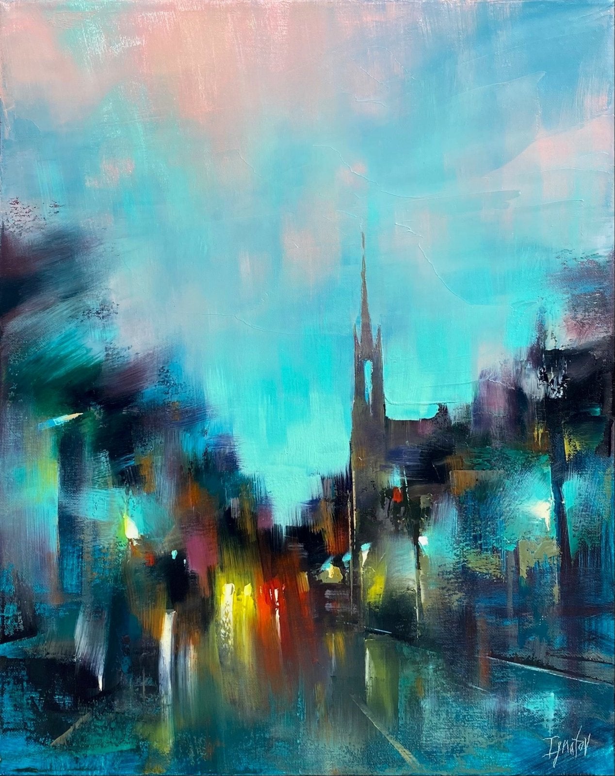 Broad Street at Dusk by Ignat Ignatov at LePrince Galleries