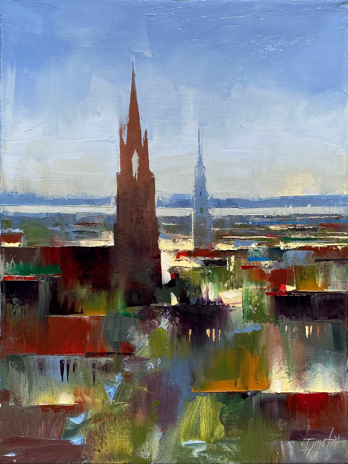 Broad Street Steeples by Ignat Ignatov at LePrince Galleries