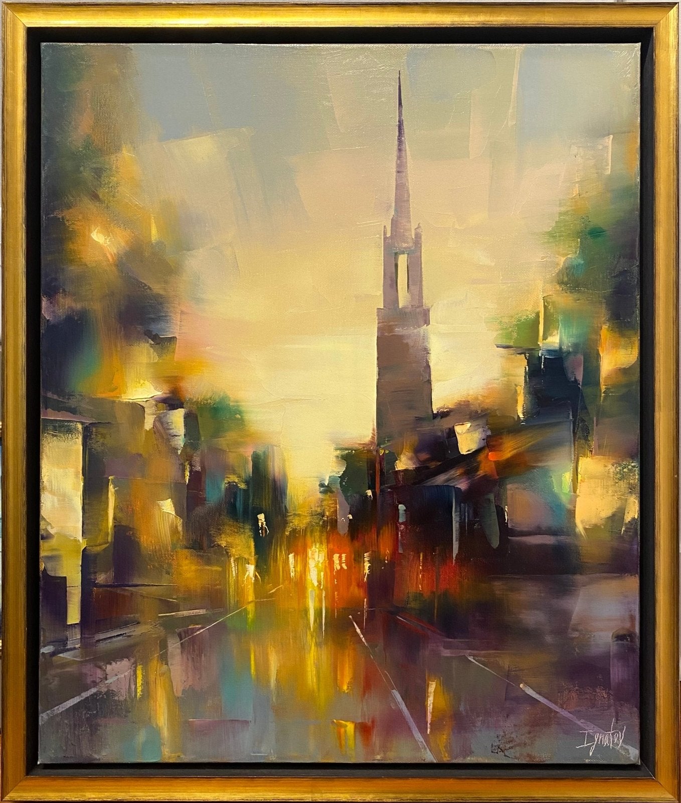 Cityscape at Sundown by Ignat Ignatov at LePrince Galleries