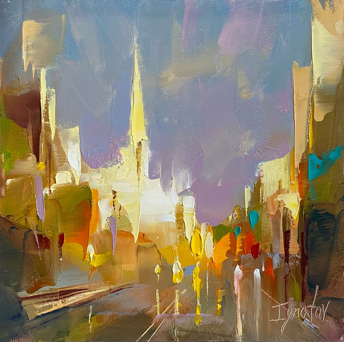 Downtown Evening, study by Ignat Ignatov at LePrince Galleries