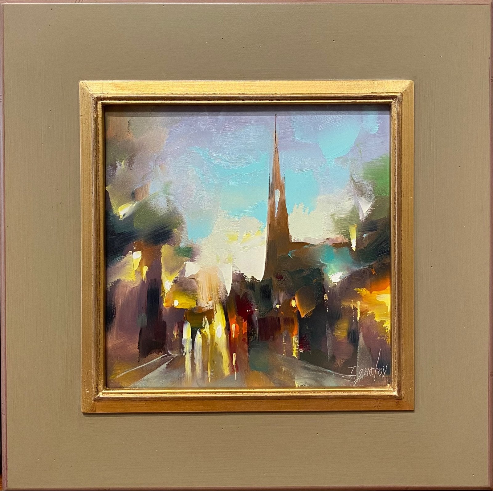 Dusk on Broad, study by Ignat Ignatov at LePrince Galleries