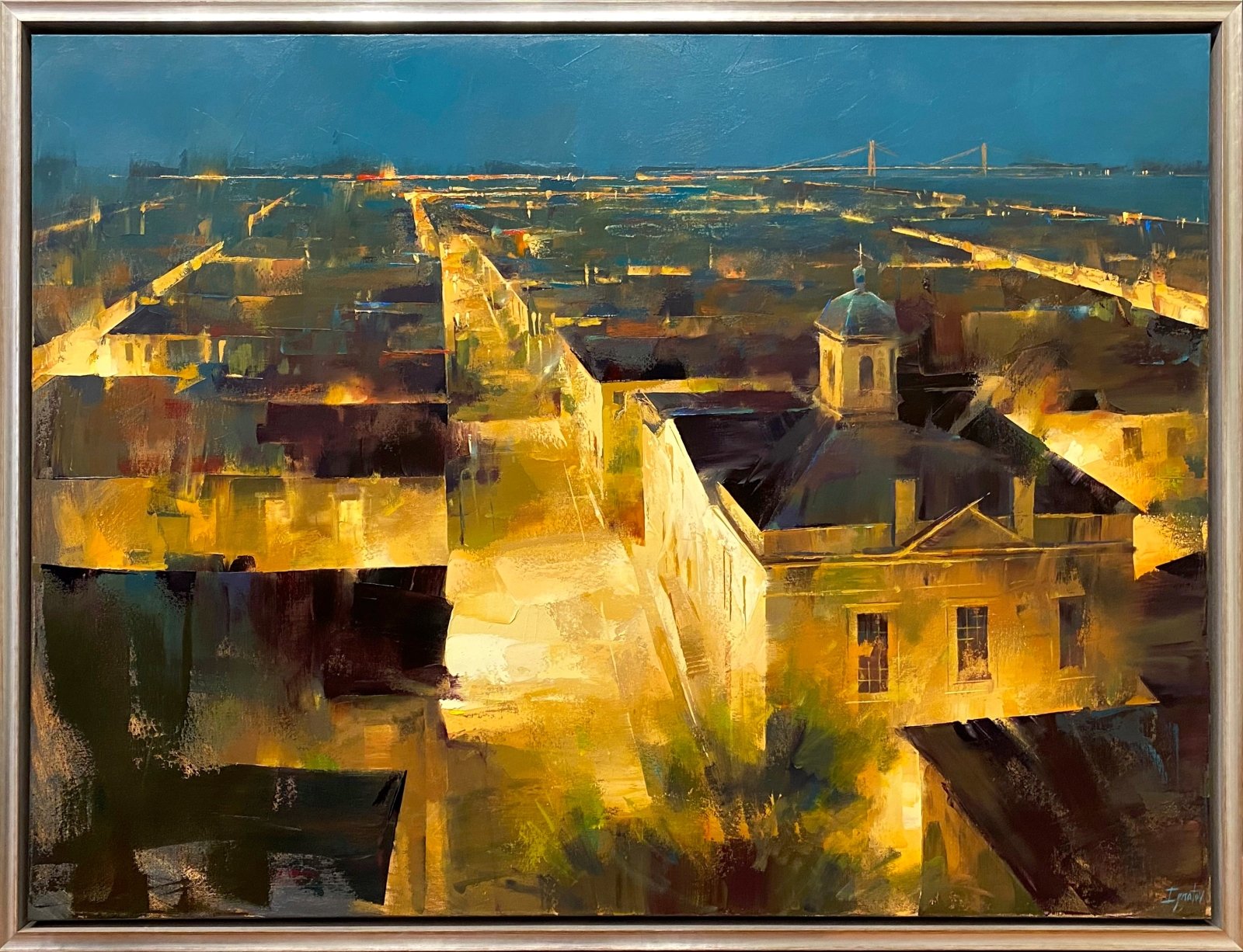 East Bay and Broad, Nocturne by Ignat Ignatov at LePrince Galleries