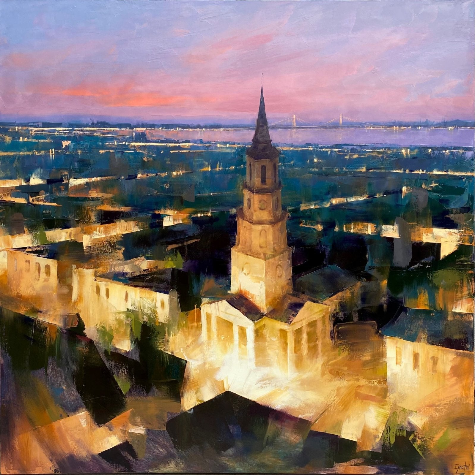 Lights on St. Phillips by Ignat Ignatov at LePrince Galleries