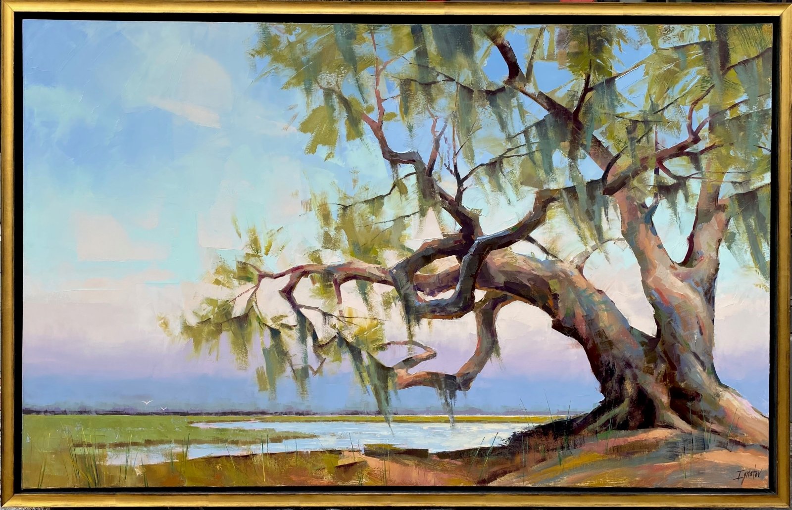 Live Oak by the Marsh by Ignat Ignatov at LePrince Galleries