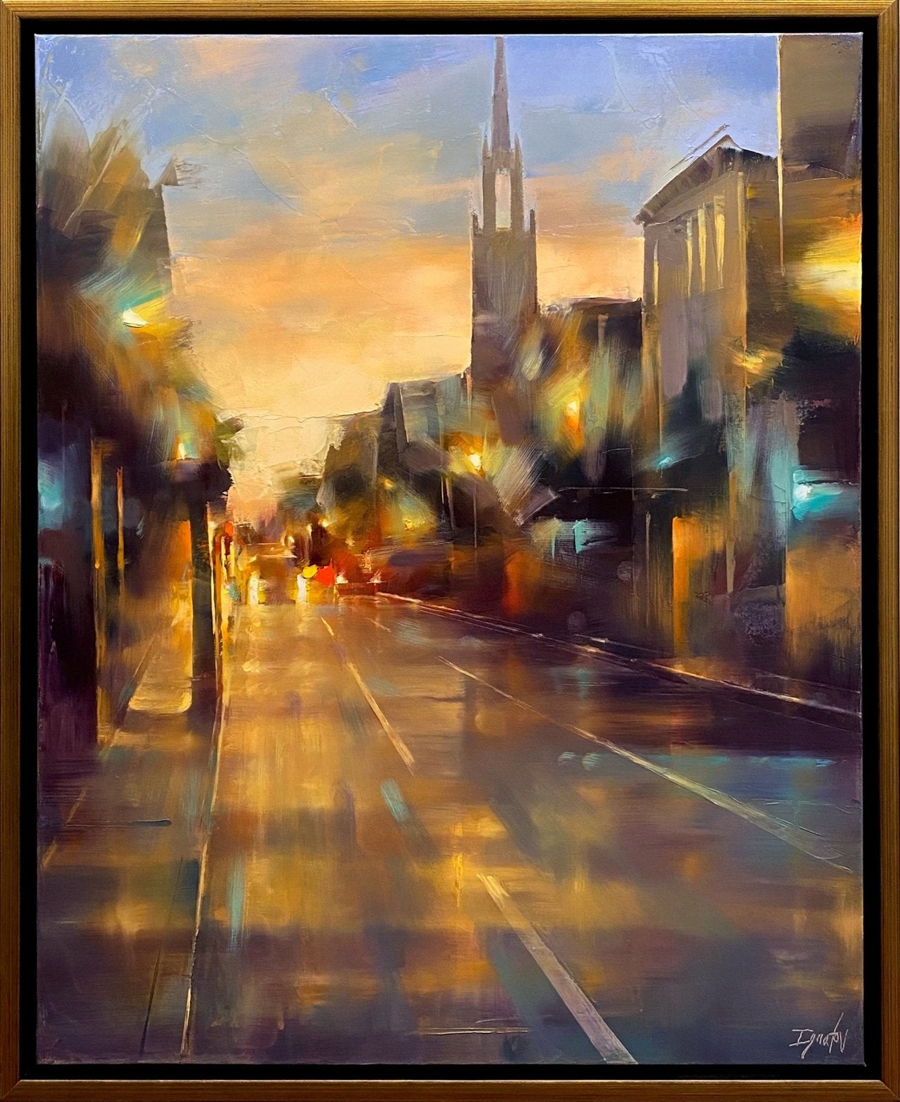 Night Lights on Broad by Ignat Ignatov at LePrince Galleries