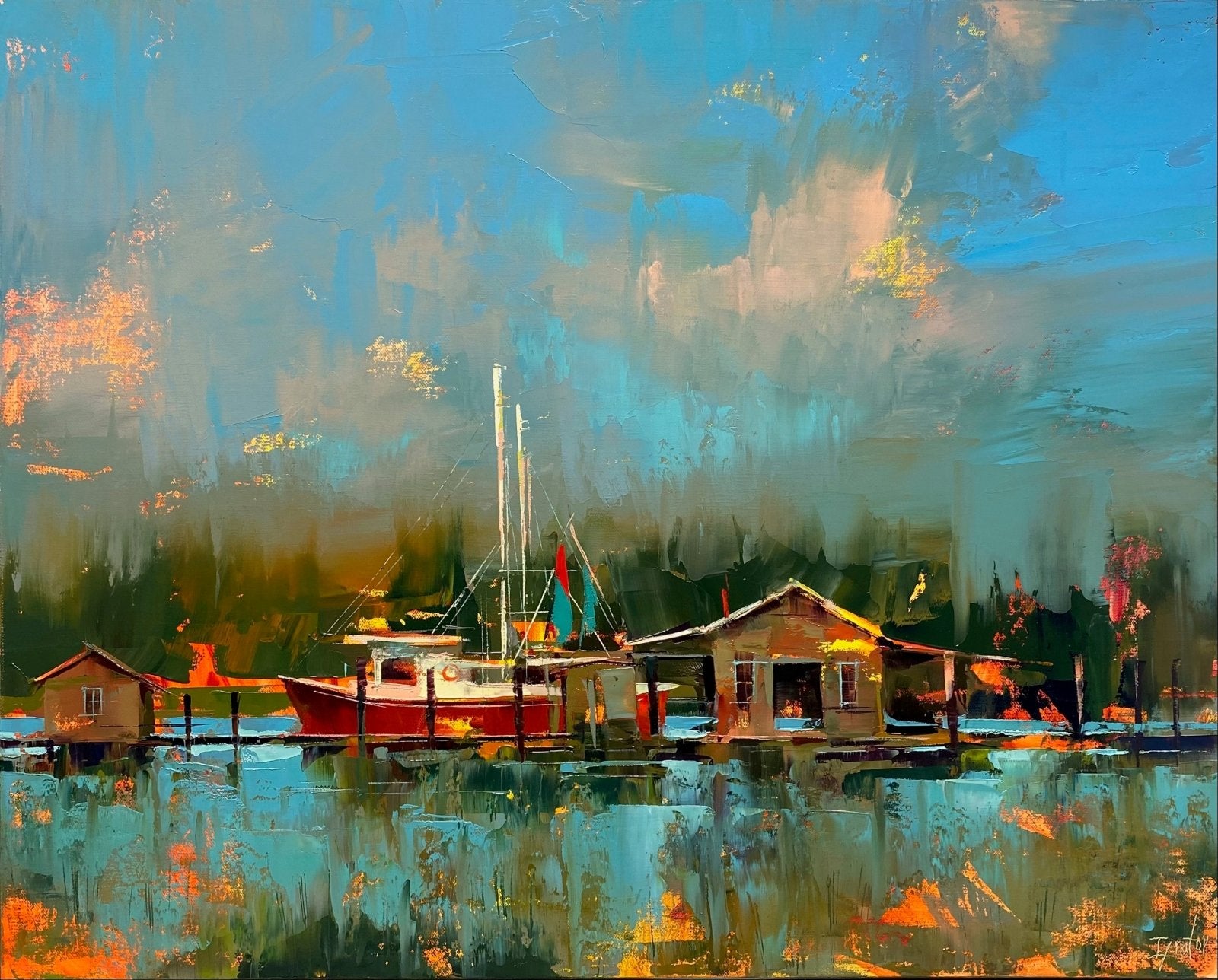 Shem Creek Docks by Ignat Ignatov at LePrince Galleries