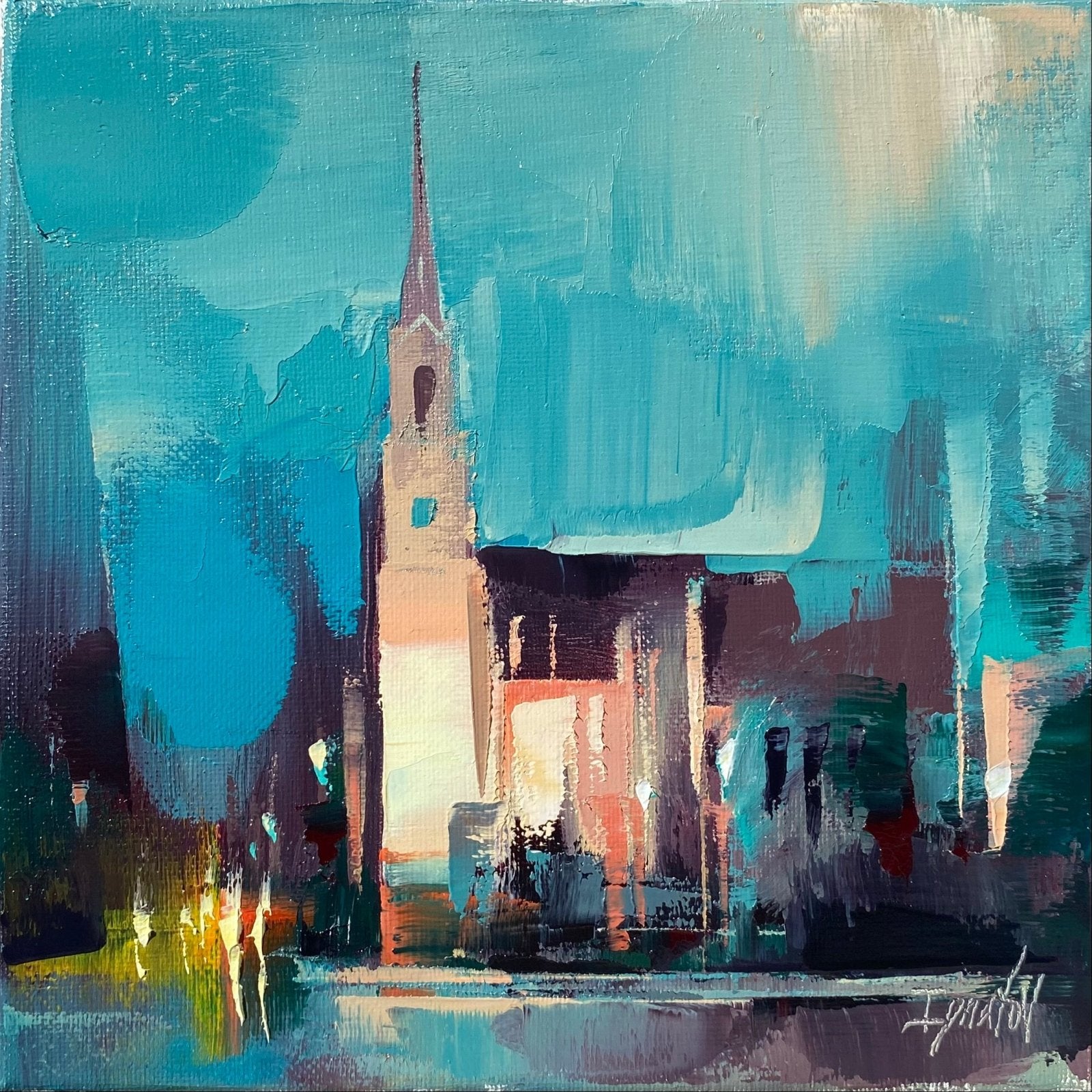 St Mathew's at Dusk by Ignat Ignatov at LePrince Galleries