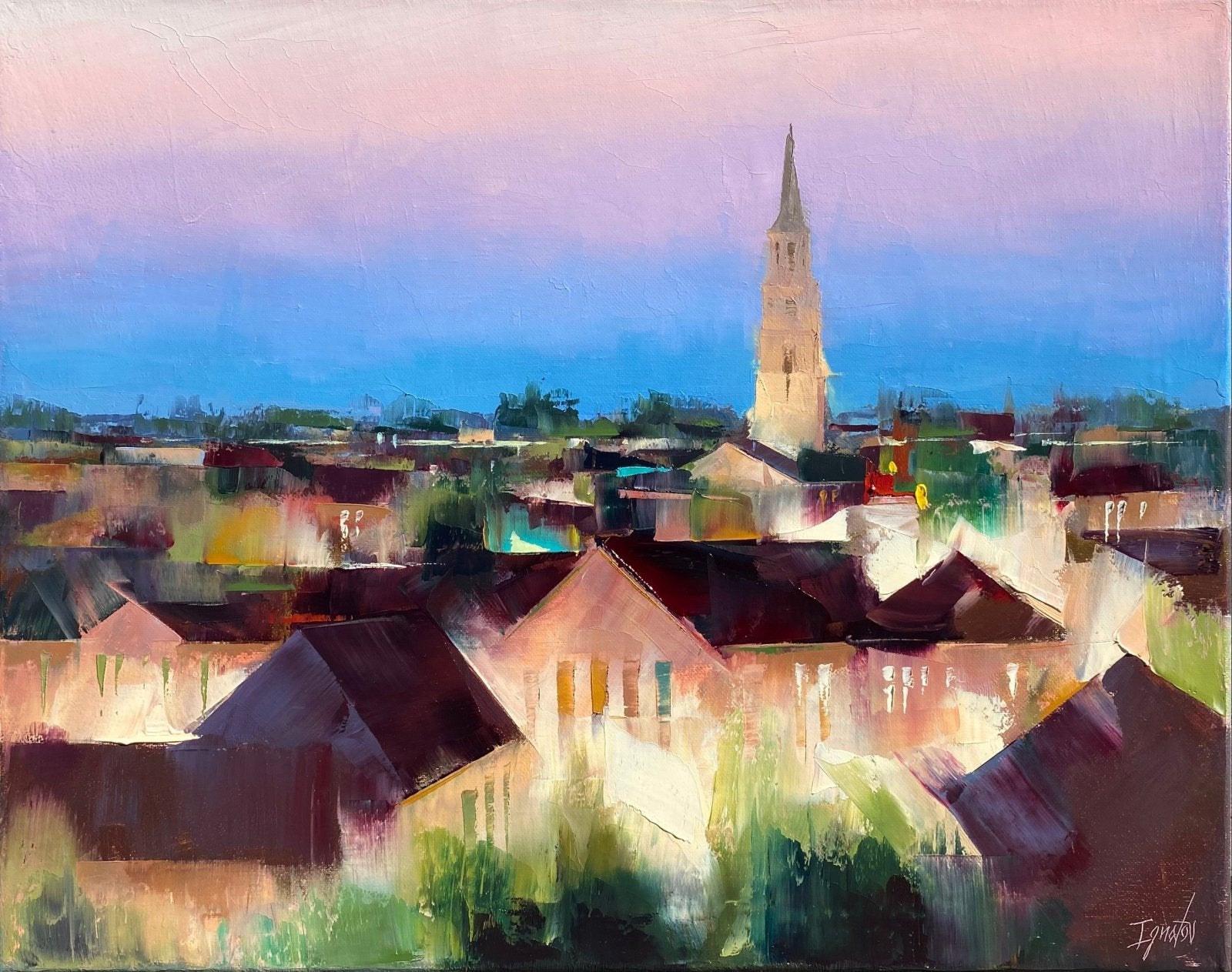 St. Philip's Peaceful Evening by Ignat Ignatov at LePrince Galleries