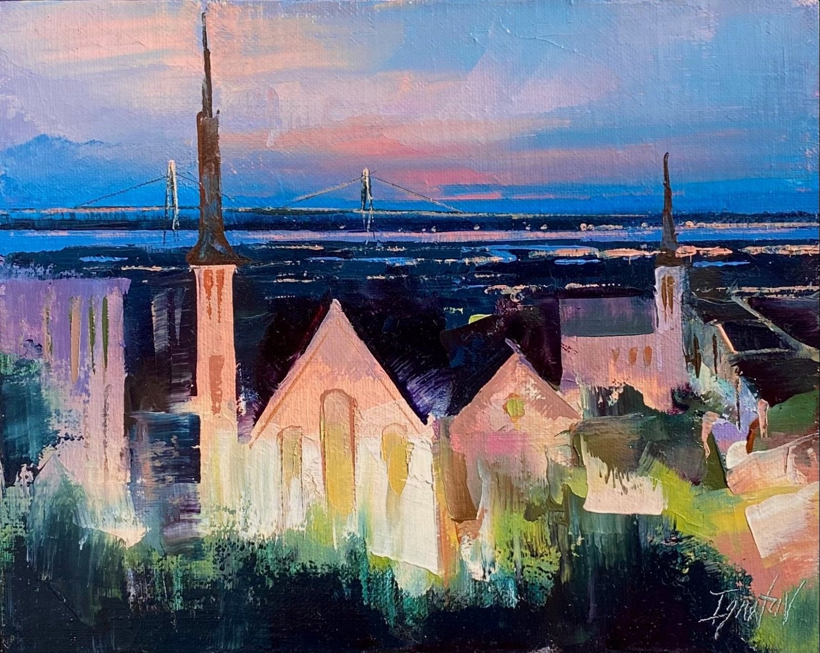 View from Marion Square, study by Ignat Ignatov at LePrince Galleries