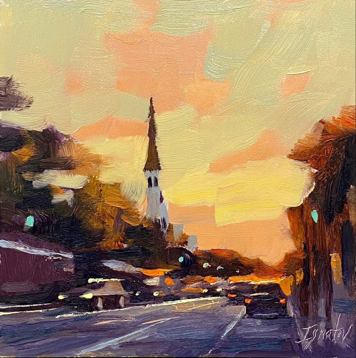 Calhoun Sunset study by Ignat Ignatov at LePrince Galleries