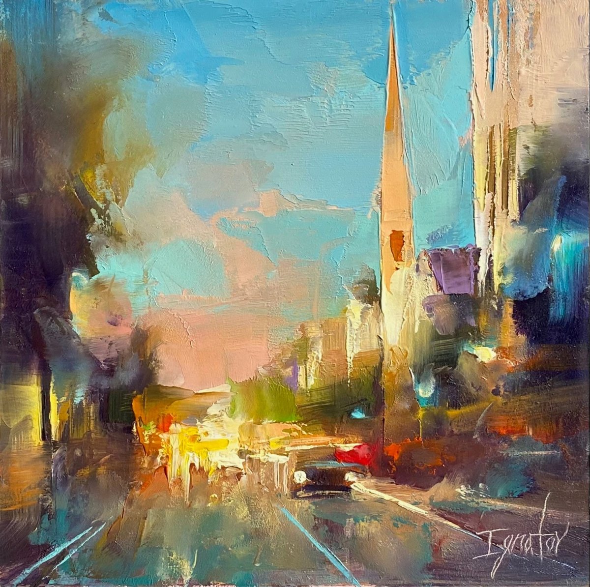 Downtown Lights, Study by Ignat Ignatov at LePrince Galleries