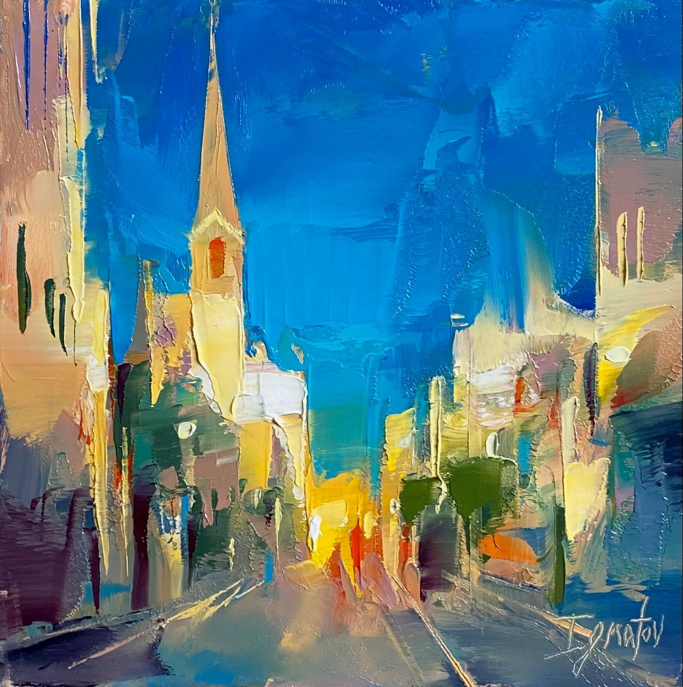 King Street Lights, study by Ignat Ignatov at LePrince Galleries