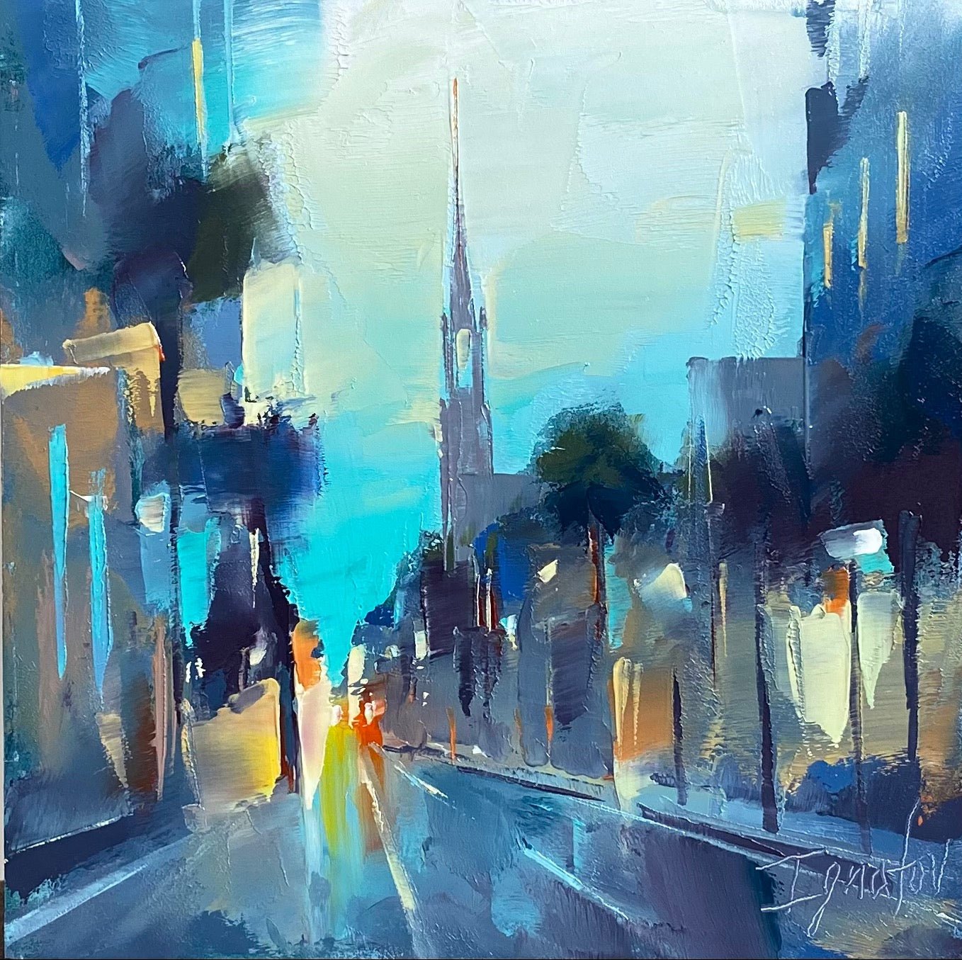 St. John's at Dusk, study by Ignat Ignatov at LePrince Galleries