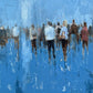 Figures in Blue Landscape Sketch by Jacob Dhein at LePrince Galleries