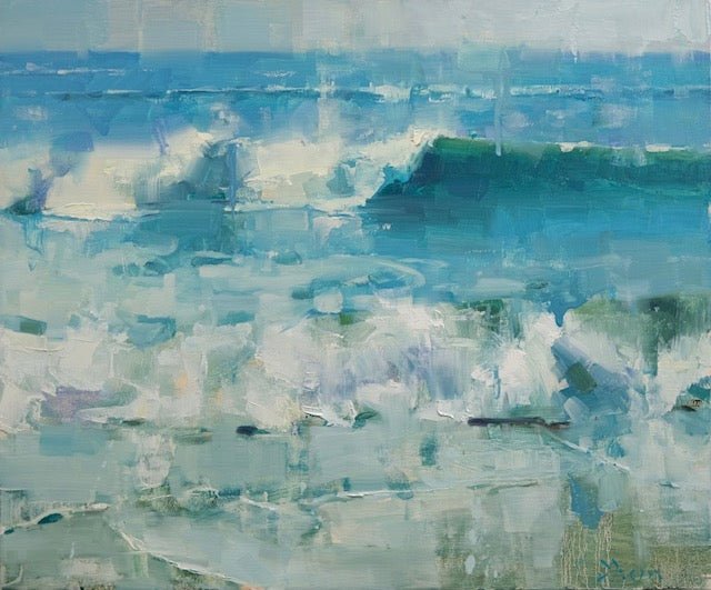 Seascape with Turquoise by Jacob Dhein at LePrince Galleries