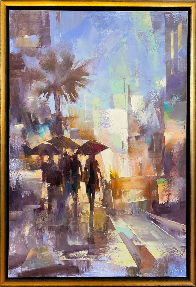 King Street in the Rain by Ignat Ignatov at LePrince Galleries