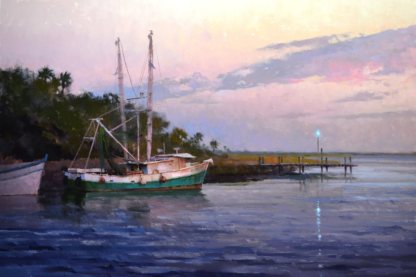 Shem Creek Evening by Marc Anderson at LePrince Galleries