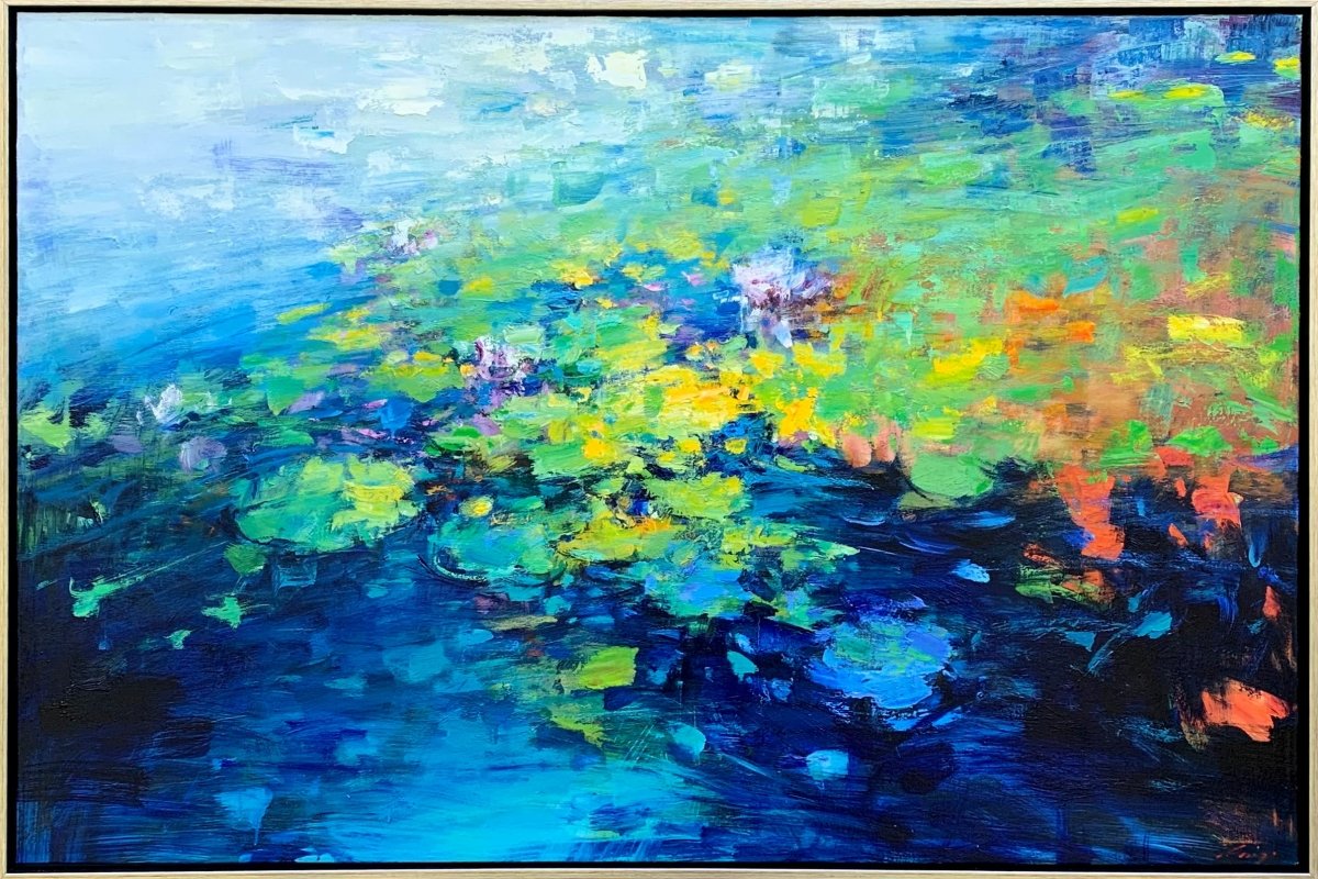 Blue Pond by Ning Lee at LePrince Galleries