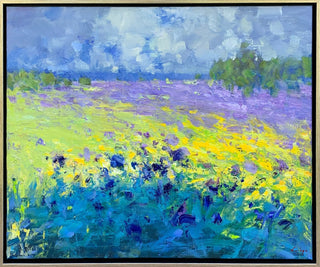 Iris and Lavender Field by Ning Lee at LePrince Galleries