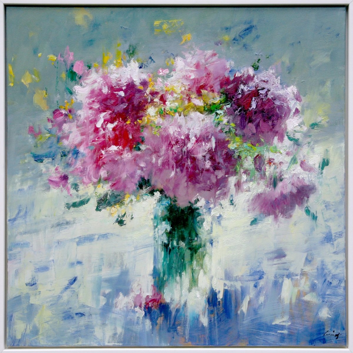 Peonies in Sunlight by Ning Lee at LePrince Galleries