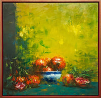 Pomegranates in Chinese Bowl by Ning Lee at LePrince Galleries