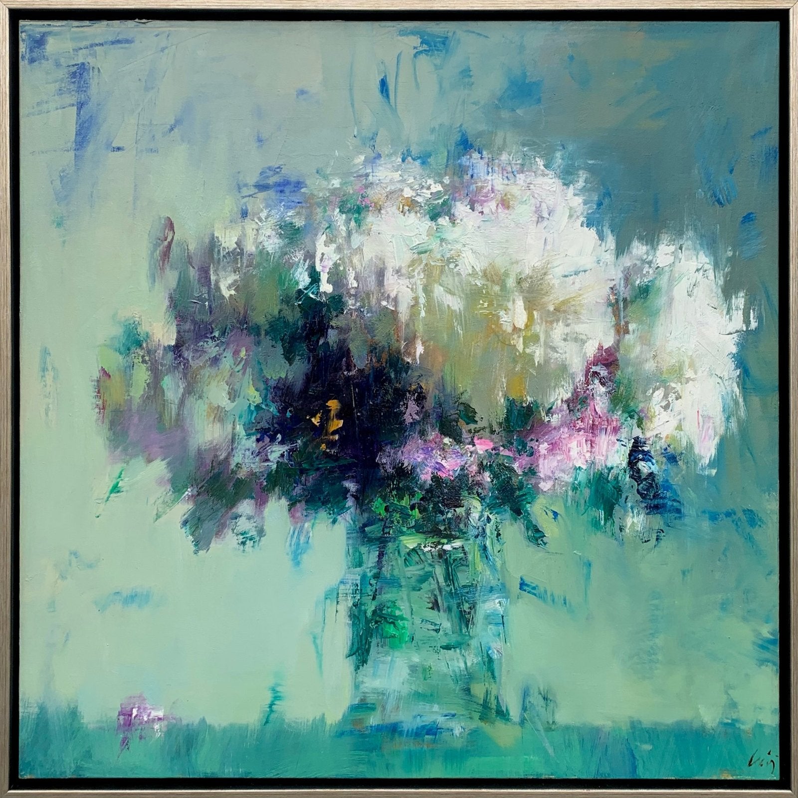 White and Purple Roses by Ning Lee at LePrince Galleries