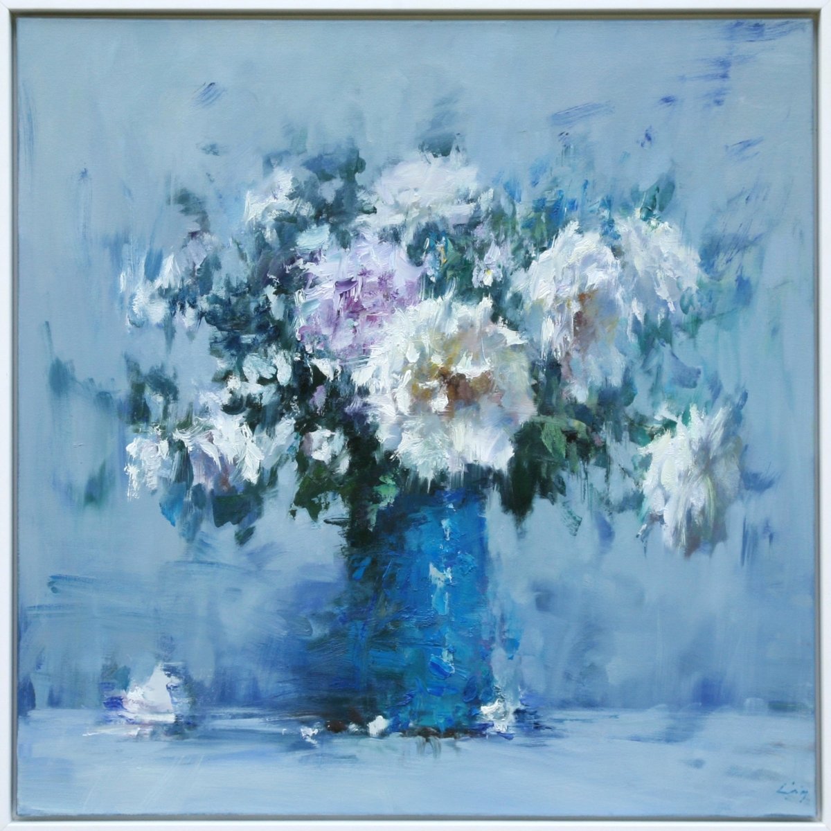 White & Blue by Ning Lee at LePrince Galleries