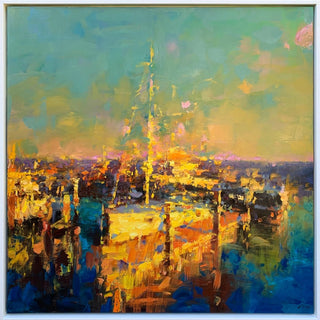 Docking at Sunset by Ning Lee at LePrince Galleries
