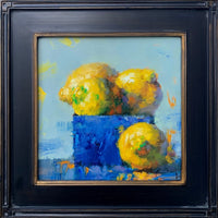 Lemons in Blue Box by Ning Lee at LePrince Galleries