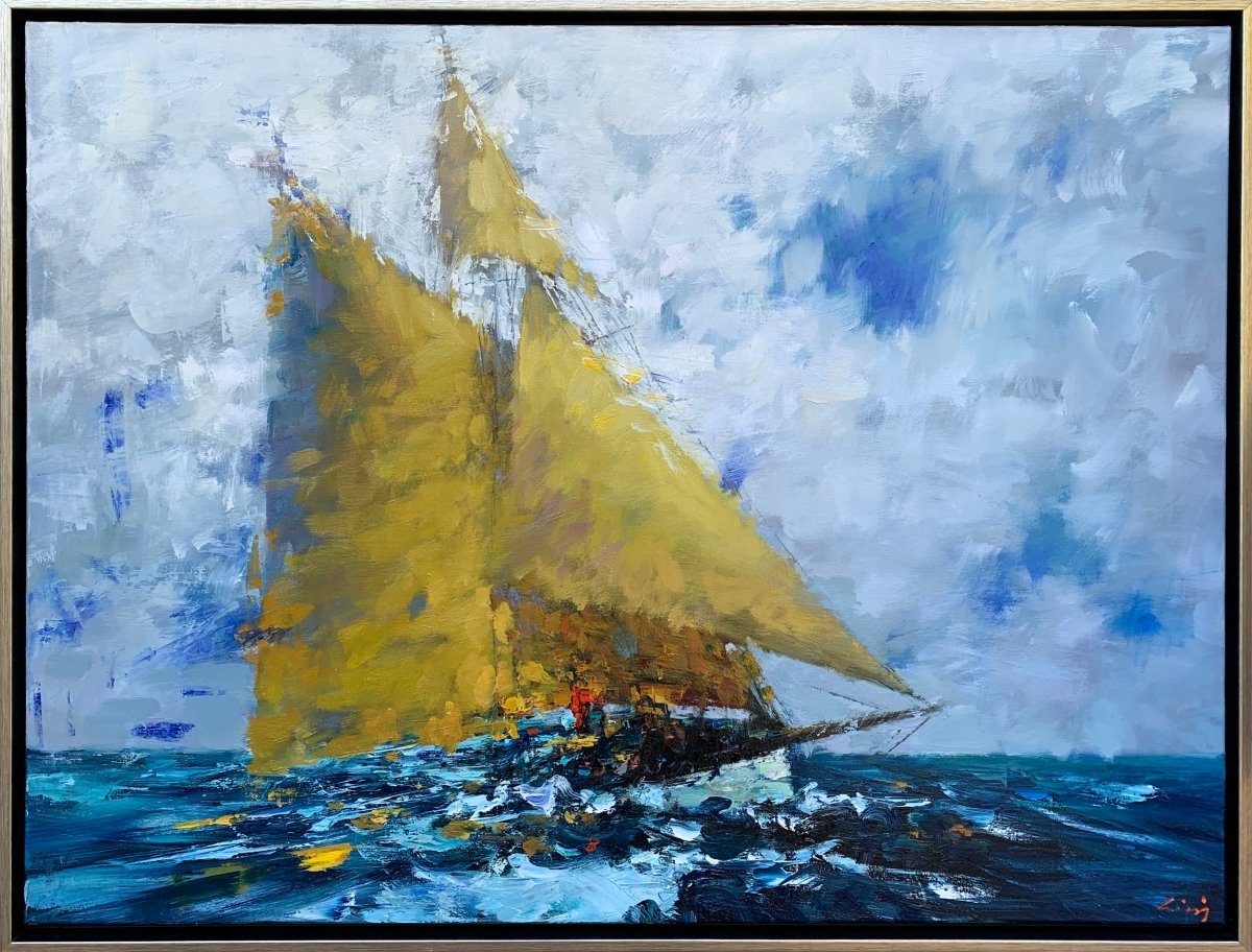 Yellow Sail by Ning Lee at LePrince Galleries