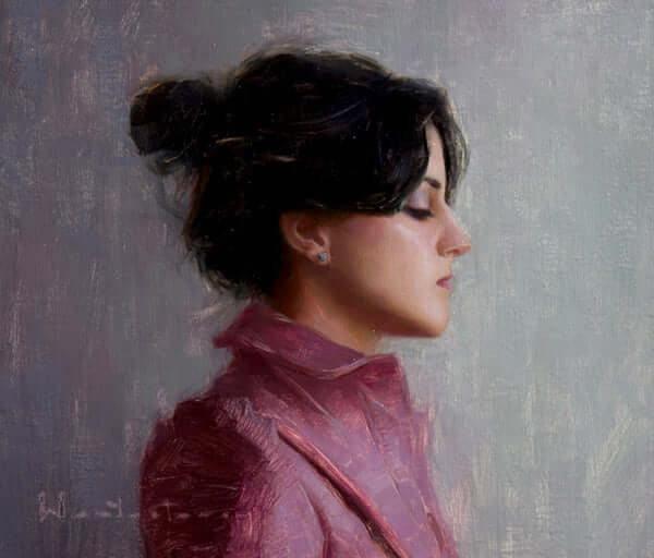 Amy in her Pink Coat by Aaron Westerberg at LePrince Galleries