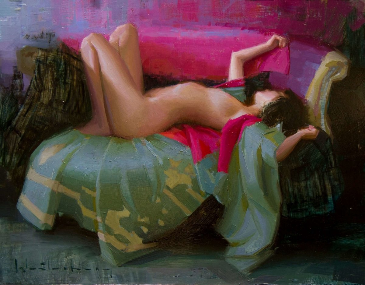Reclining Nude by Aaron Westerberg at LePrince Galleries