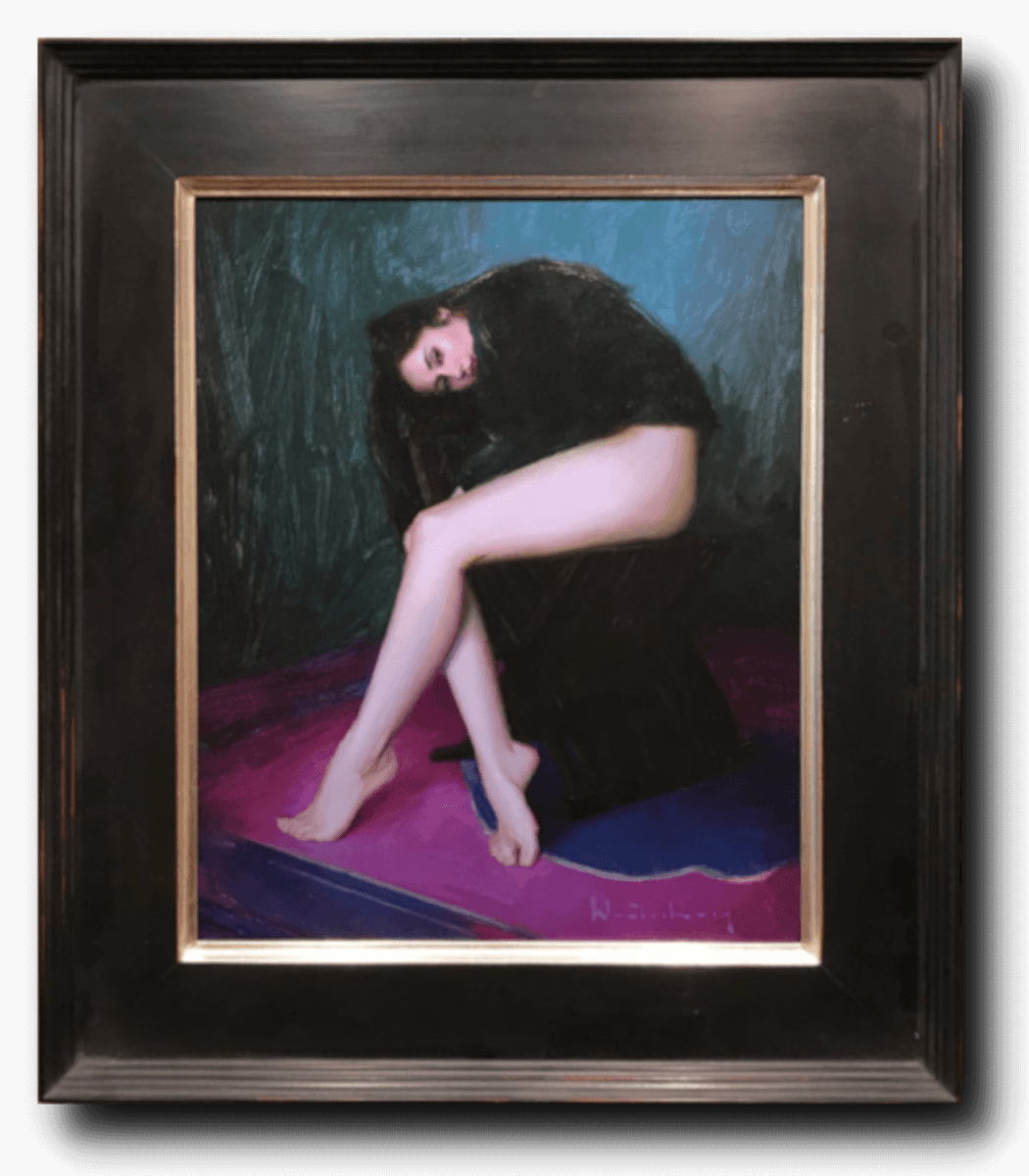 Seated In Black Fur by Aaron Westernerg at LePrince Galleries