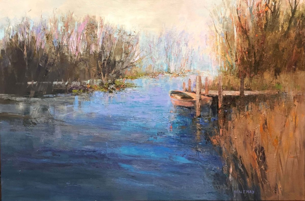 Winter Mooring by Andy Braitman at LePrince Galleries