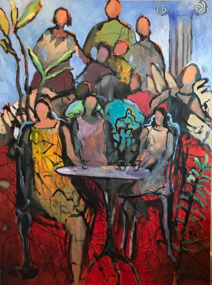 Angels at Tea by Betsy Havens at LePrince Galleries