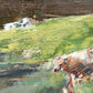 Cow at Water's Edge by Deborah Hill at LePrince Galleries