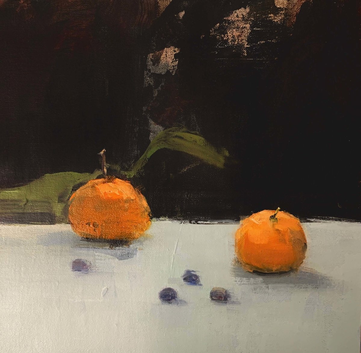Mandarins and Blueberries II by Deborah Hill at LePrince Galleries